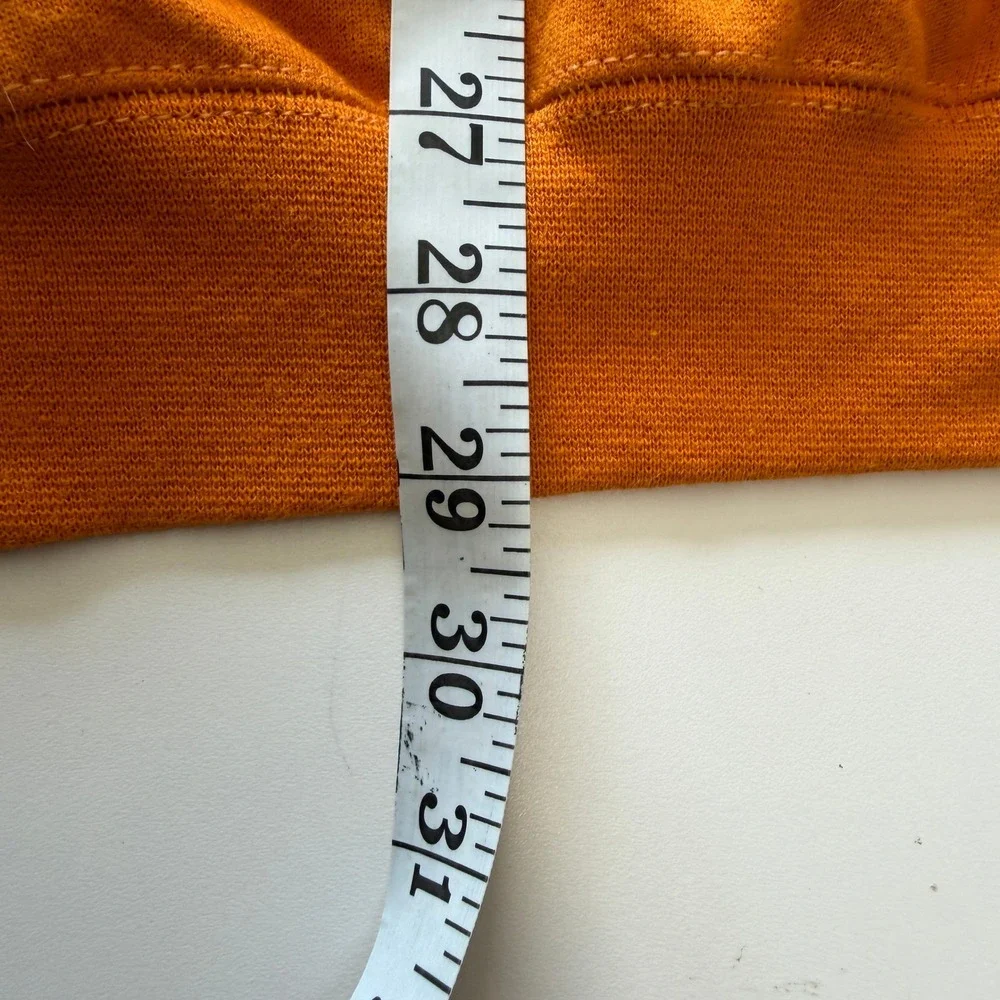 Vintage Blank 90s Nike Orange Crewneck Sweatshirt Made in USA Cotton Pullover L